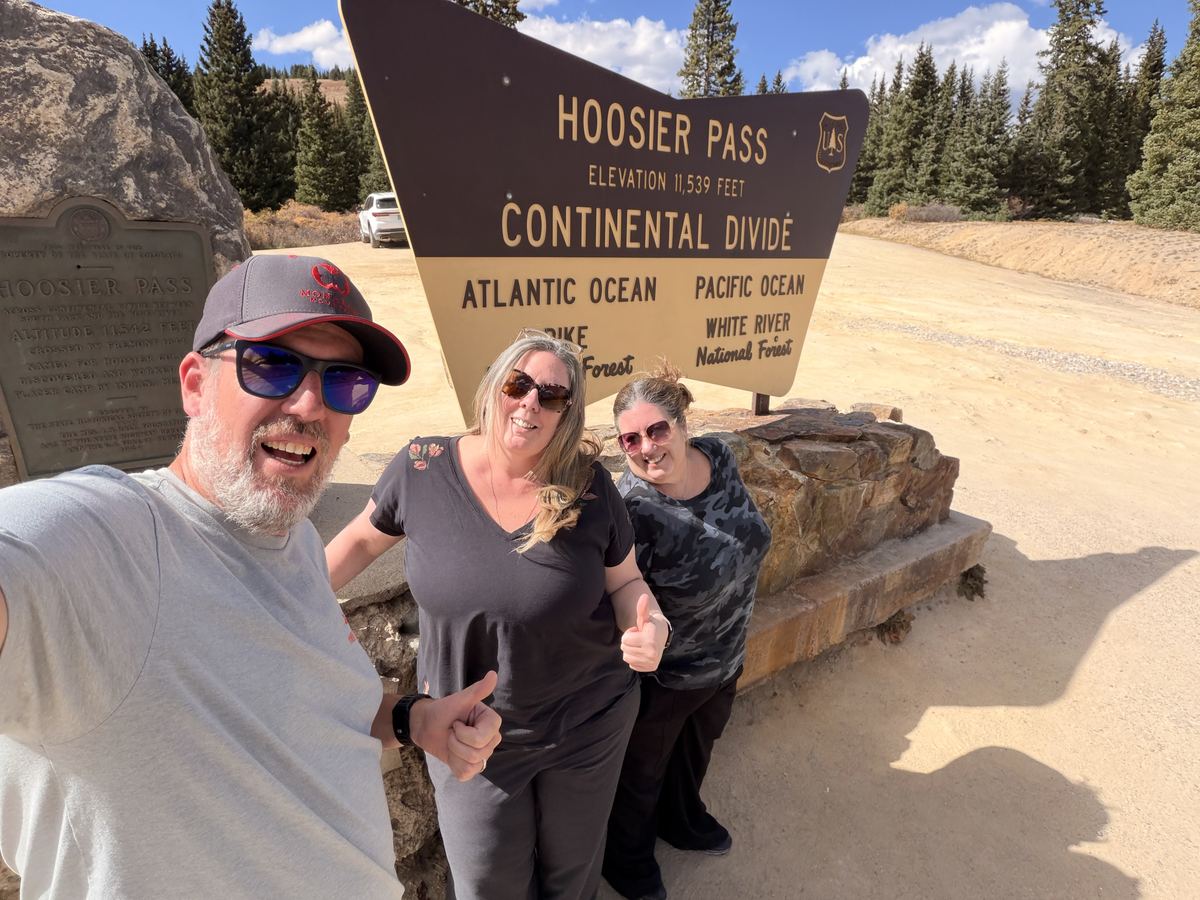 Matt, Kim, and Karol at Hoosier Pass