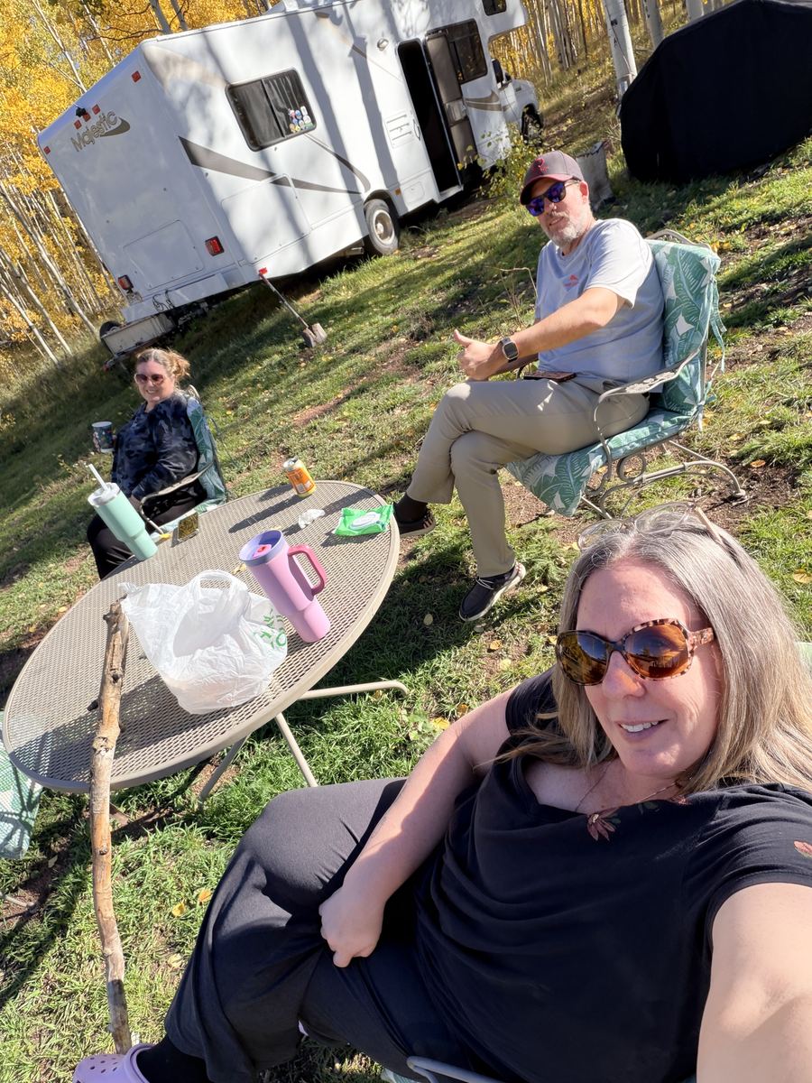 The trio at the Lake George property